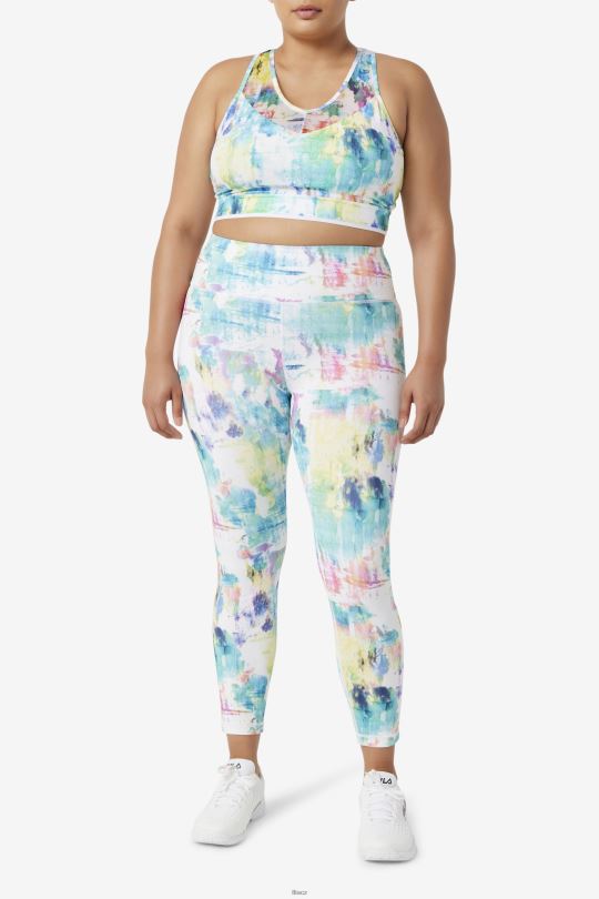 tie dye fila forza elegantní 7/8 legíny 0668L1983 barva na kravatu FILA