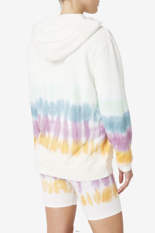aerolynn tie dye mikina white tie dye fila 0668L1529 bílá barva na kravaty FILA