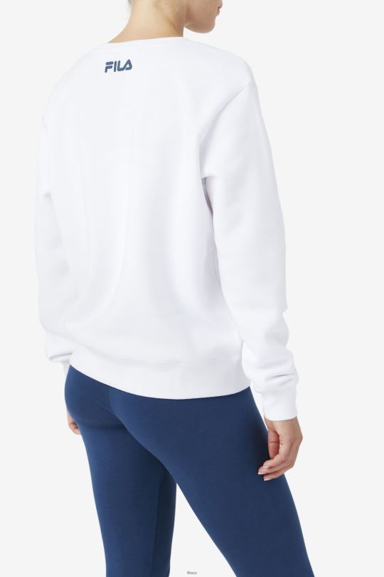 bílá/oceánská/žlutá fila araceli crewneck 0668L1485 bílá/oceán/žlutá FILA