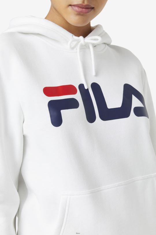 bílá/peacoat lucy mikina s kapucí fila 0668L1524 bílý/páv FILA