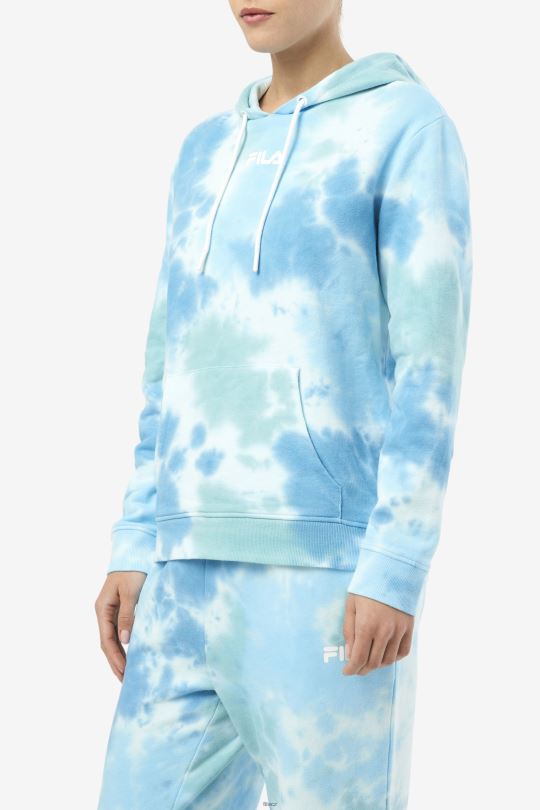 bílá/plish/all/latigo bay aerolynn tie dye mikina s kapucí fila 0668L1530 bílá/plish/all/latigo bay FILA