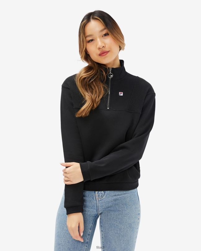 dámská placka qtr zip fila černá 0668L2972 Černá FILA