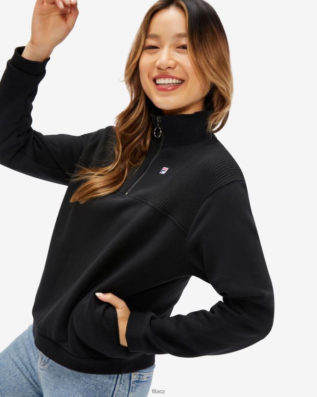 dámská placka qtr zip fila černá 0668L2972 Černá FILA