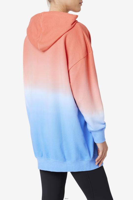 destiny oversized mikina s kapucí orange/charisma/cayenne fila 0668L1535 oranžová/charisma/kajenská FILA