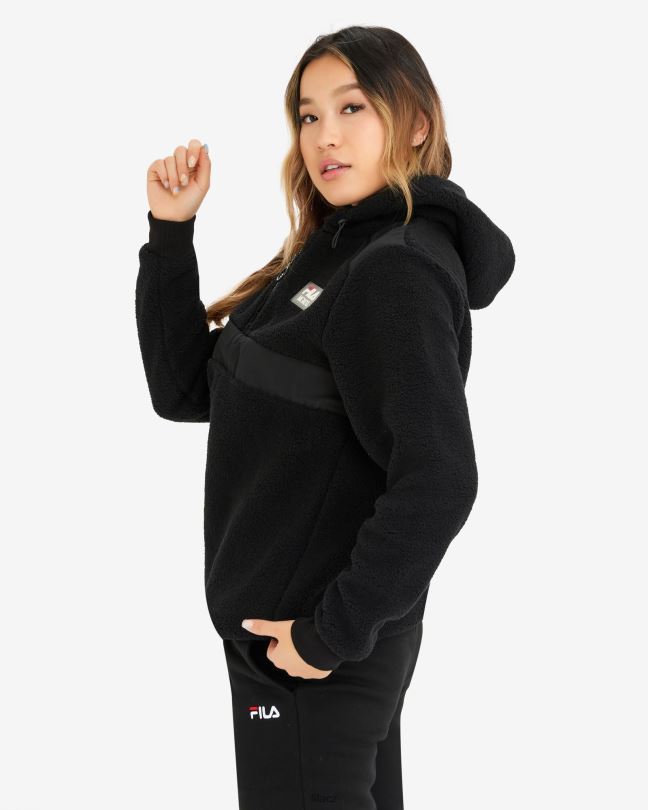černá dámská janet teddy qtr zip fila 0668L2952 Černá FILA