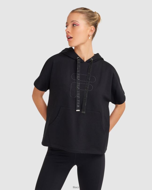 černé dámské mikiny spencer ss s kapucí fila 0668L2814 Černá FILA