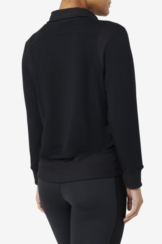 fi-lux poloviční zip fila černá 0668L1892 Černá FILA
