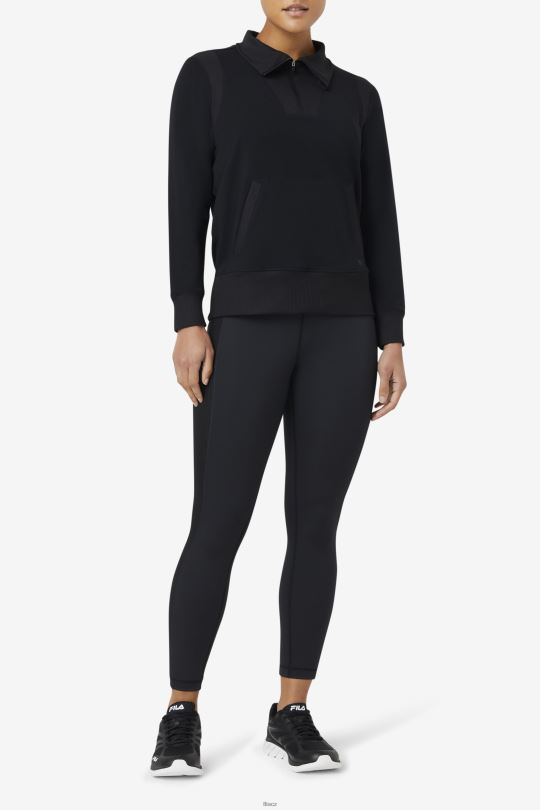 fi-lux poloviční zip fila černá 0668L1892 Černá FILA