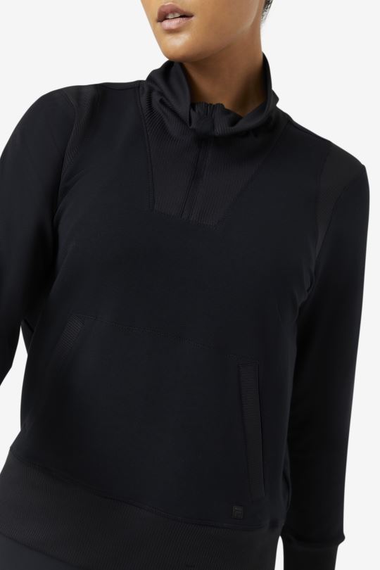 fi-lux poloviční zip fila černá 0668L1892 Černá FILA