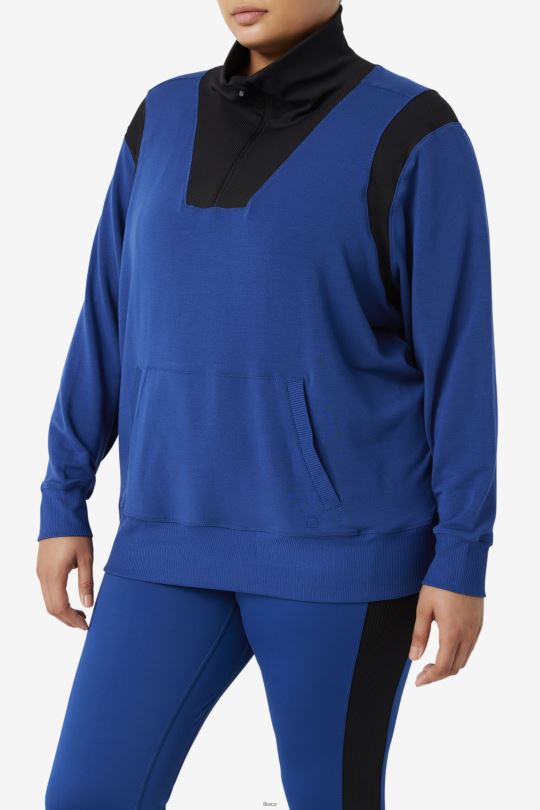 fi-lux poloviční zip fila námořnická pivoňka/černá 0668L1928 námořnická pivoňka/černá FILA