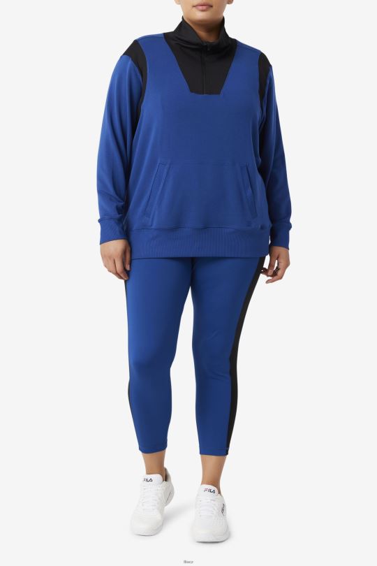 fi-lux poloviční zip fila námořnická pivoňka/černá 0668L1928 námořnická pivoňka/černá FILA