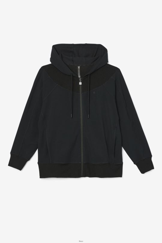 fi-lux slim celorozepínací mikina s kapucí fila černá 0668L1886 Černá FILA