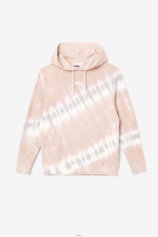 fila aerolynn tie dye mikina s kapucí gardénie/bílá/belgický blok 0668L1531 gardénie/bílý/belgický blok FILA