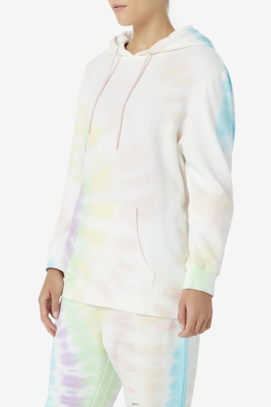 fila double cream tie dye aerolynn tie dye hoodie 0668L1528 dvojitá krémová barva na kravatu FILA