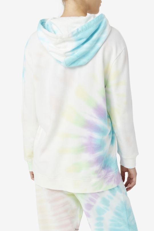 fila double cream tie dye aerolynn tie dye hoodie 0668L1528 dvojitá krémová barva na kravatu FILA