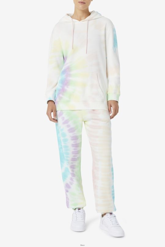 fila double cream tie dye aerolynn tie dye hoodie 0668L1528 dvojitá krémová barva na kravatu FILA