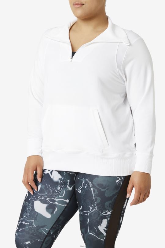 fila fi-lux poloviční zip bílý 0668L1927 bílý FILA