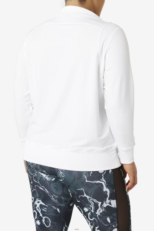 fila fi-lux poloviční zip bílý 0668L1927 bílý FILA