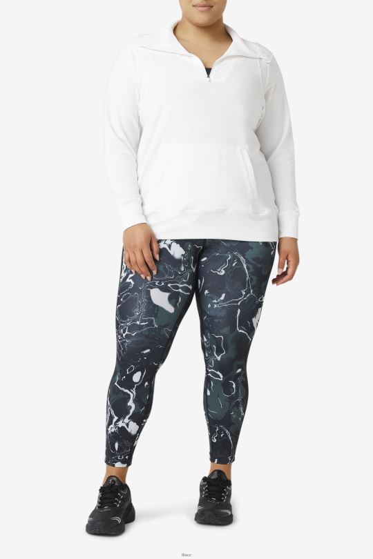 fila fi-lux poloviční zip bílý 0668L1927 bílý FILA