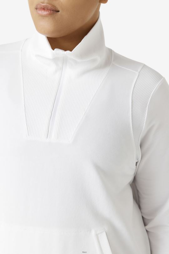 fila fi-lux poloviční zip bílý 0668L1927 bílý FILA