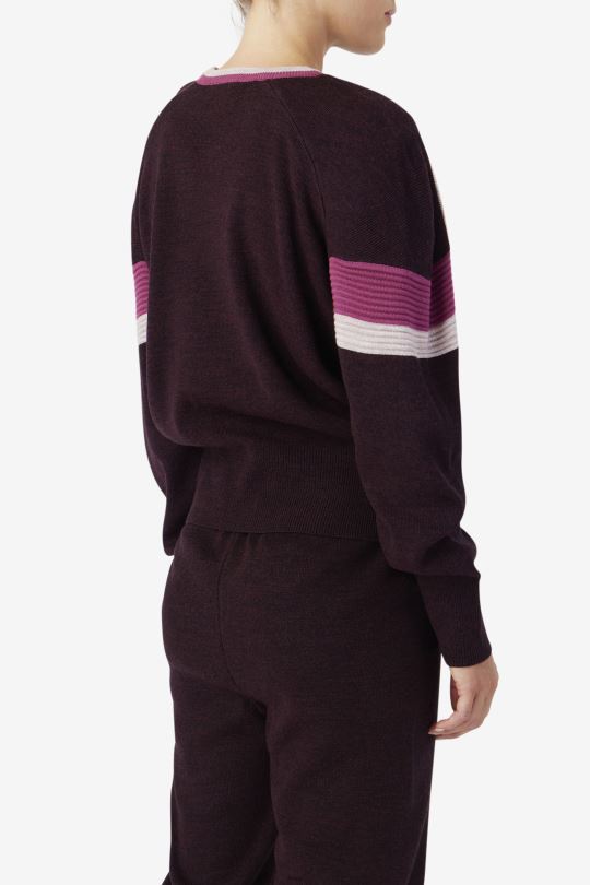 fila frankie knit crew hroznové víno/rouge/potpourri 0668L1489 hroznové víno/rouge/potpourri FILA