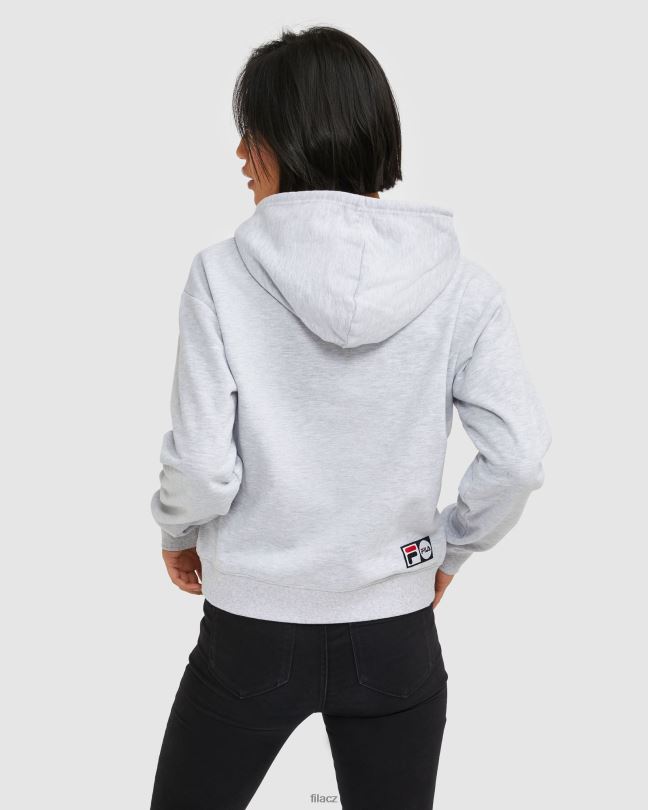 fila světle šedá marle dámská mikina isidora s kapucí 0668L2962 světle šedá marle FILA