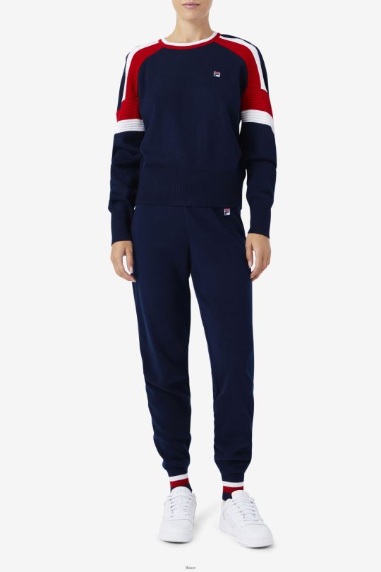 frankie knit crew fila námořnická/červená/bílá 0668L1490 námořnická/červená/bílá FILA