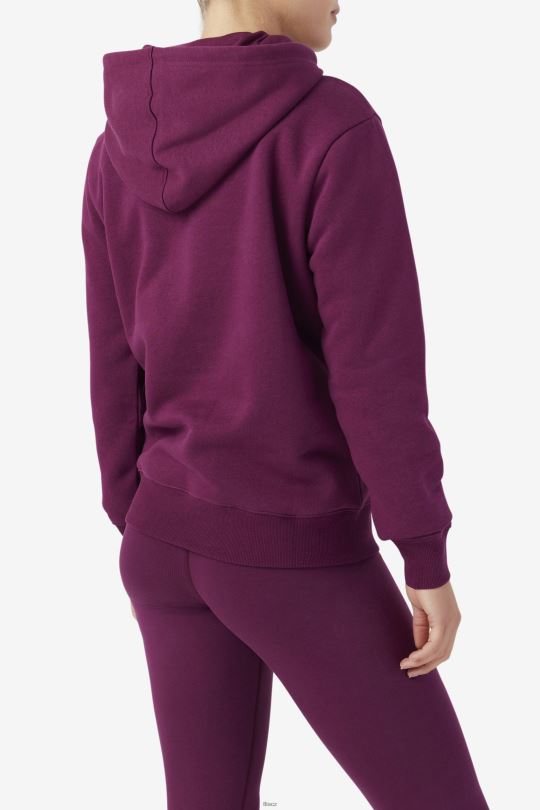 lucy mikina s kapucí fila hroznové víno/potpourri/rouge 0668L1526 hroznové víno/potpourri/rouge FILA