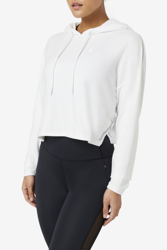 mikina s kapucí fila bílá fi-lux 0668L1876 bílý FILA