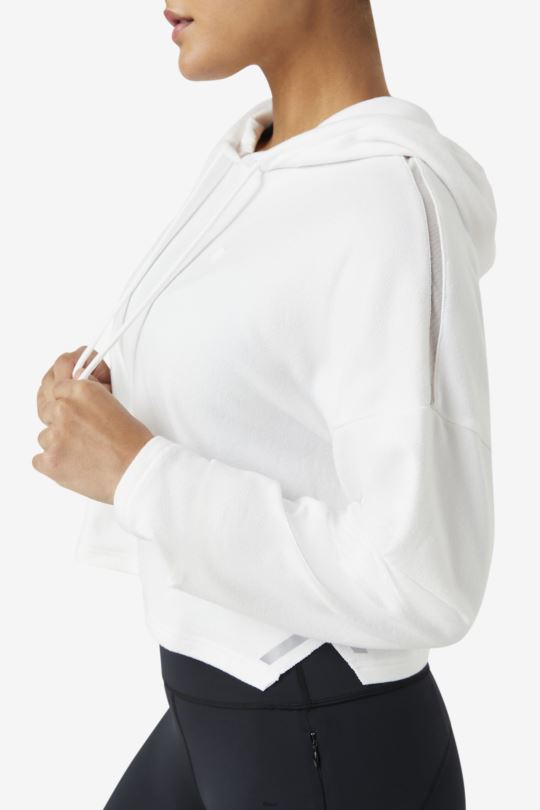 mikina s kapucí fila bílá fi-lux 0668L1876 bílý FILA