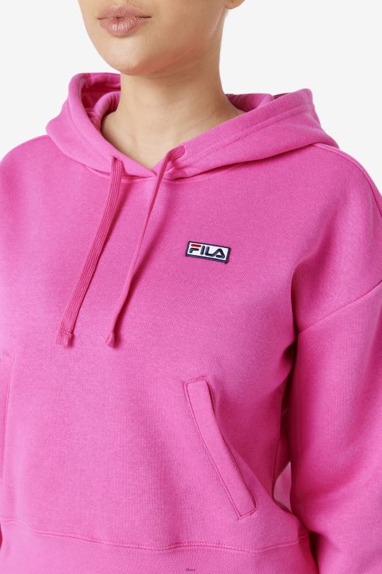 mikina s kapucí fila marina růžová záře 0668L1491 růžová záře FILA