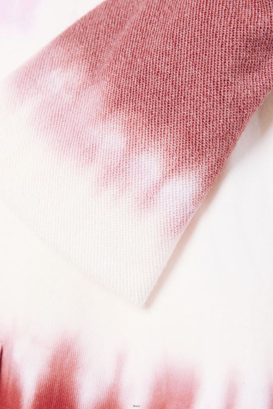 mikina s kapucí fila piruette/white/earth red aerolynn tie dye 0668L1534 pirueta/bílá/země červená FILA