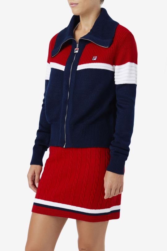 námořnická/červená/bílá fila jill cardigan 0668L1521 námořnická/červená/bílá FILA