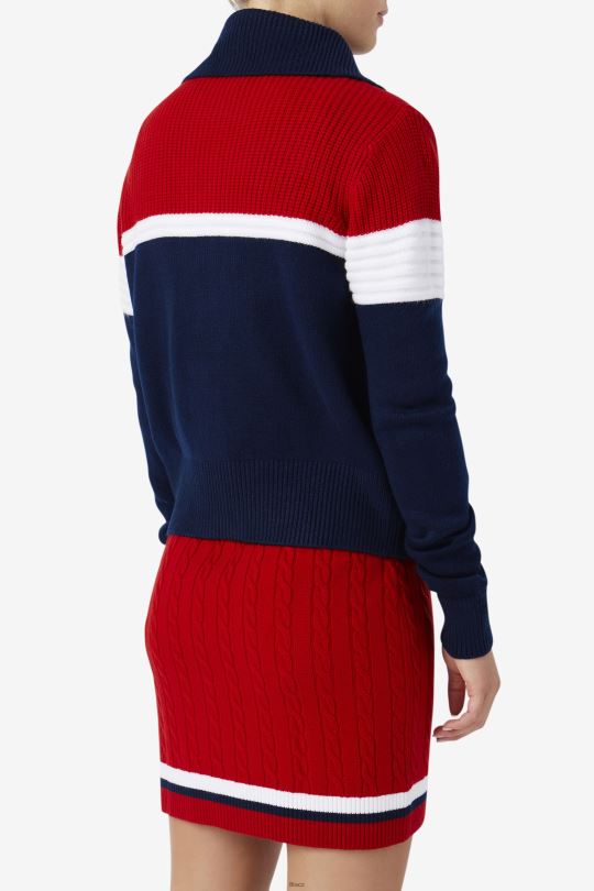 námořnická/červená/bílá fila jill cardigan 0668L1521 námořnická/červená/bílá FILA