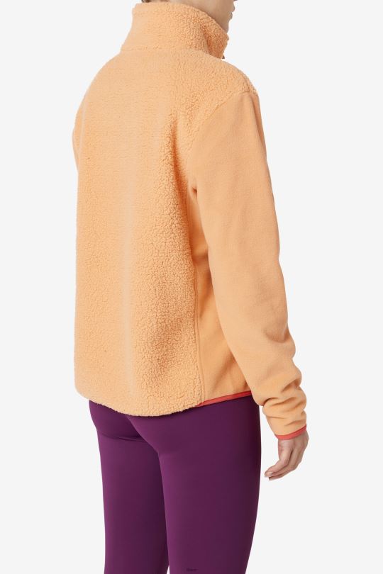 oranžový/cayenne luční pulovr na zip fila 0668L1518 oranžová/kayenská FILA