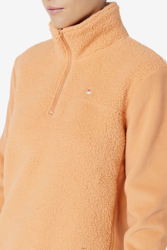 oranžový/cayenne luční pulovr na zip fila 0668L1518 oranžová/kayenská FILA