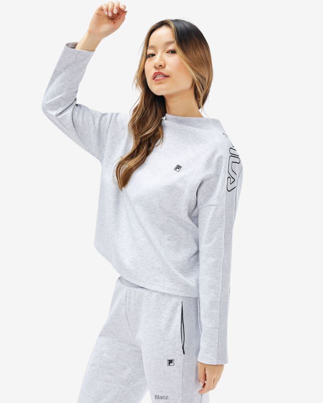 světle šedý marle fila dámský chiara top 0668L2961 světle šedá marle FILA