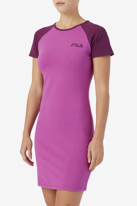 šaty kyra fila rouge/hroznové víno 0668L1552 červené/hroznové víno FILA