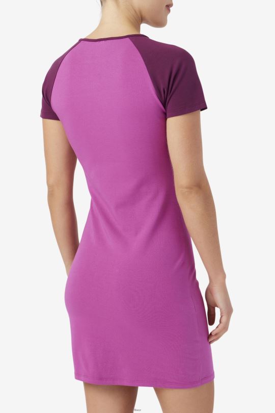 šaty kyra fila rouge/hroznové víno 0668L1552 červené/hroznové víno FILA