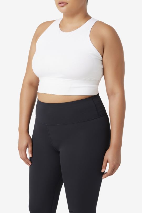 fila bílá sportovní podprsenka s vysokým výstřihem 0668L1840 bílý FILA