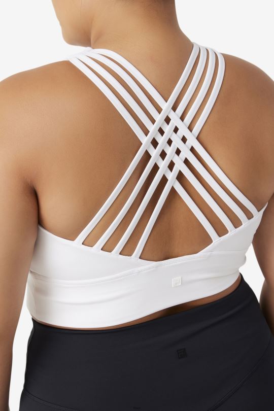 fila bílá sportovní podprsenka s vysokým výstřihem 0668L1840 bílý FILA