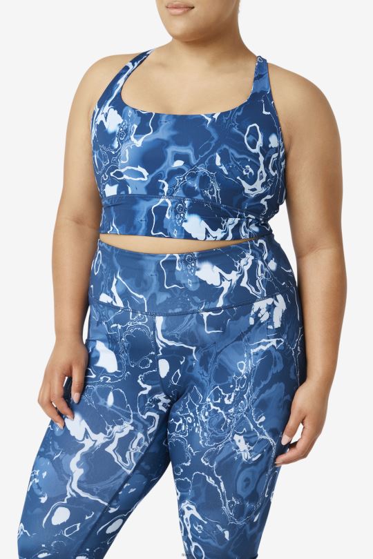 fila uplift cross back podprsenka top navy marble 0668L1831 námořnický mramor FILA