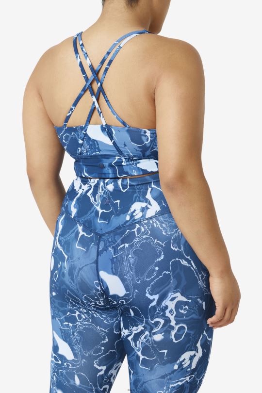 fila uplift cross back podprsenka top navy marble 0668L1831 námořnický mramor FILA
