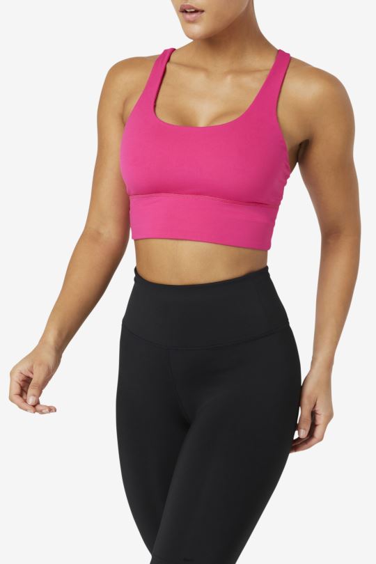 fila uplift cross back top podprsenka jasně růžová 0668L1789 světle růžová FILA