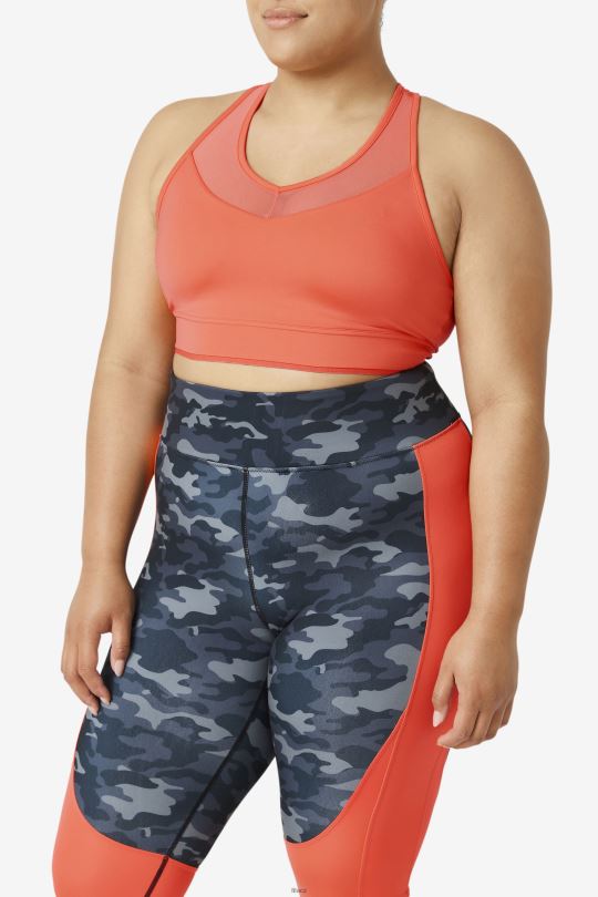 fila uplift racerback podprsenka top hot coral 0668L1849 horký korál FILA