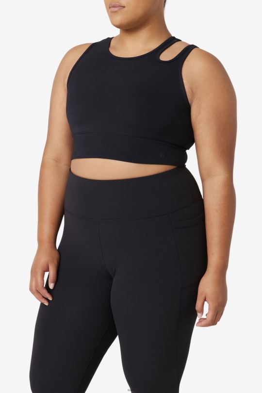 fila uplift slice crop podprsenka top černý 0668L1855 Černá FILA