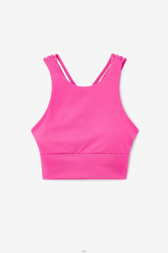 fila uplift vysoký výstřih sportovní podprsenka zářivě růžová 0668L1813 světle růžová FILA