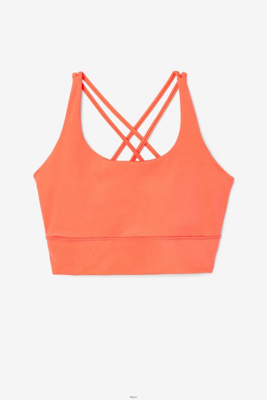 hot coral uplift cross back podprsenka top fila 0668L1830 horký korál FILA