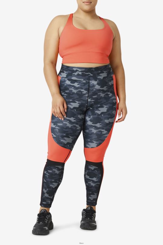 hot coral uplift cross back podprsenka top fila 0668L1830 horký korál FILA