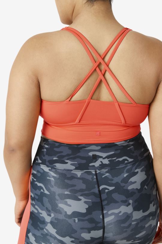 hot coral uplift cross back podprsenka top fila 0668L1830 horký korál FILA